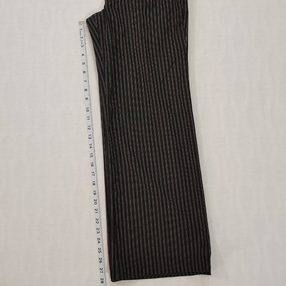 Ann Taylor Loft Julie Trouser Dress Pants Womens Size 6 Pinstripe Wide Leg Black - Picture 11 of 15